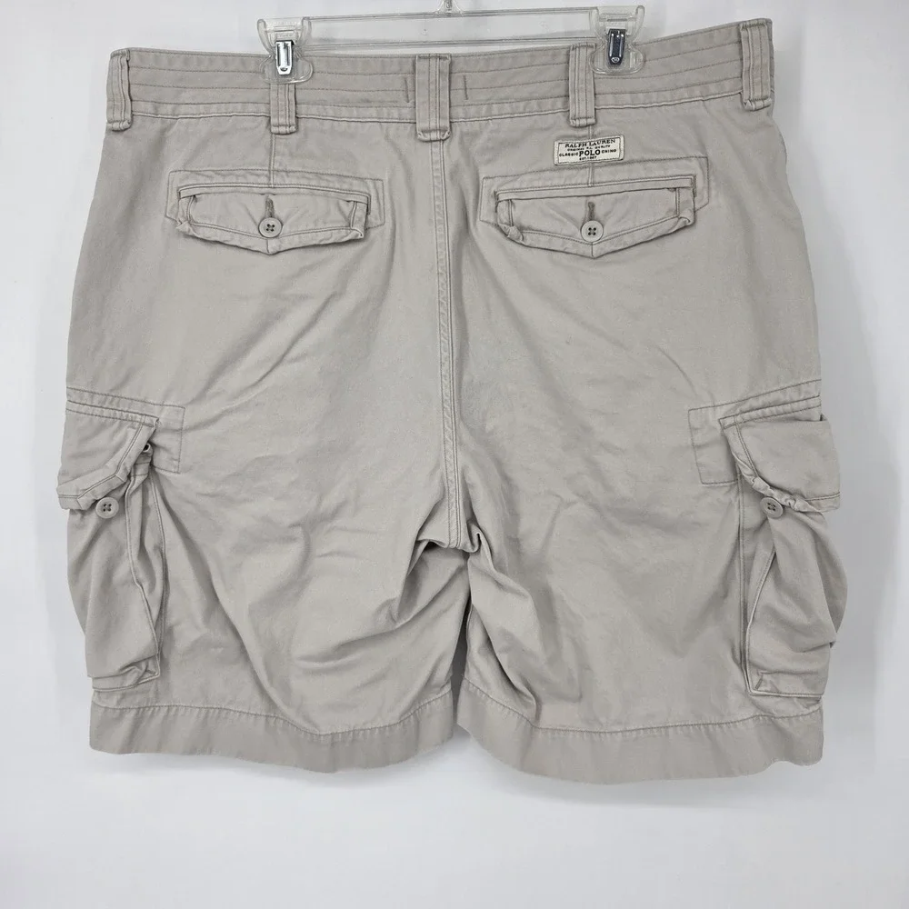 Polo Ralph Lauren Geller Cargo‎ Shorts Mens 40 Khaki Beige Work Utility 10.5 in